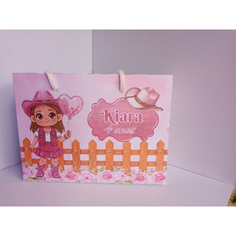Sacolinha Personalizada Boiadeira | Sacolinha | Lembrancinha | Mimos | Aniversário