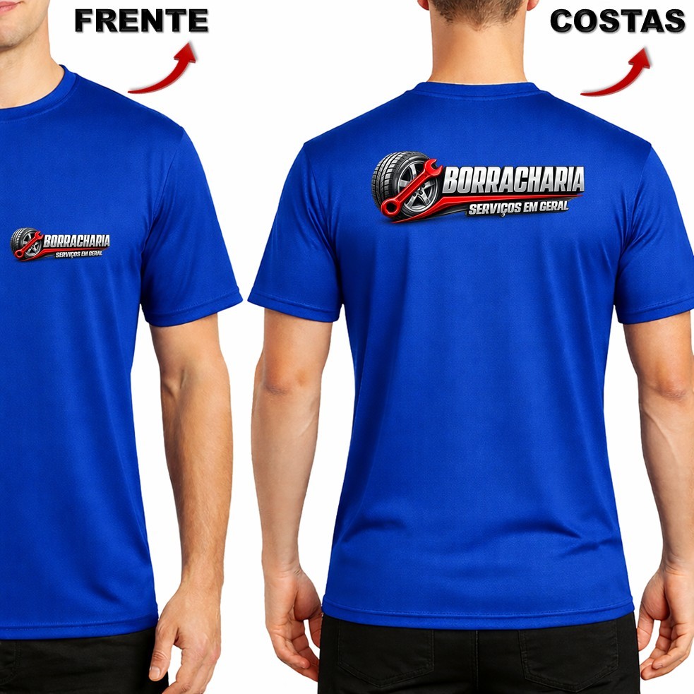 Kit 3 Camisas Camisetas Masculinas Uniforme Profissional BORRACHARIA Borracheiro Dry Fit — imagem 2 de 2