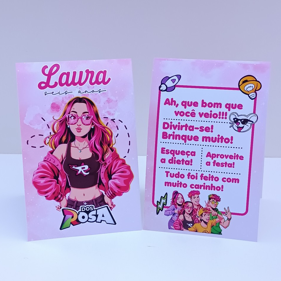 Plaquinha de Agradecimento Emilly Vick l Personalizados l Lembrancinha de Festa l Aniversário