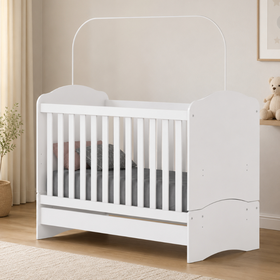 Berço Mini Cama em MDF Bala de Menta Henn