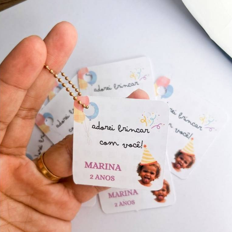 Tag Personalizada rostinho para lembrancinha - 20 unis - Festa infantil- Lembrança de Aniversário