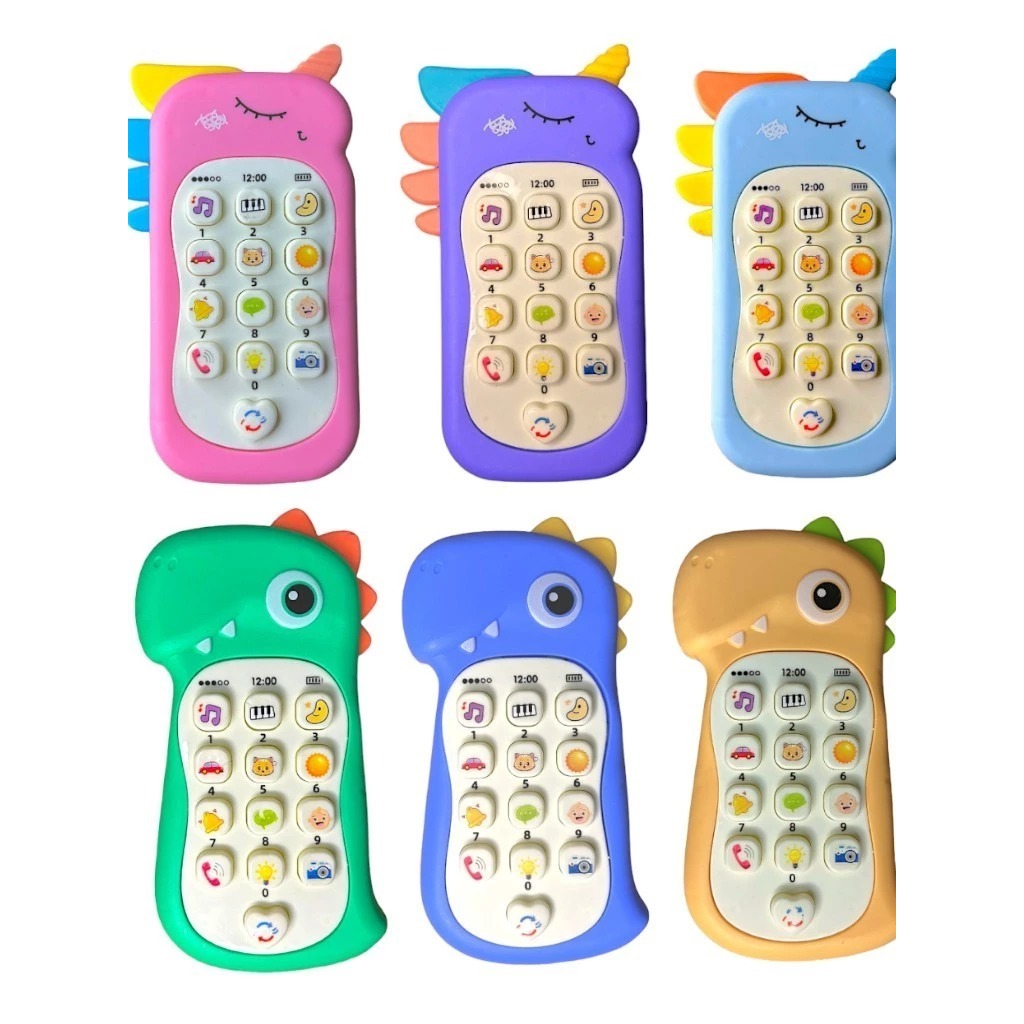 Telefone Infantil Musical Brinquedo Celular Mordedor Educativo Com Luz