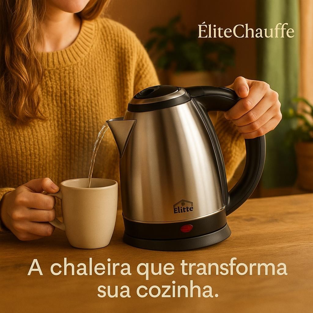 Chaleira Eletrica 1800ml Alta Potencia 1000w Aco Inox Rapido Aquecimento 127v
