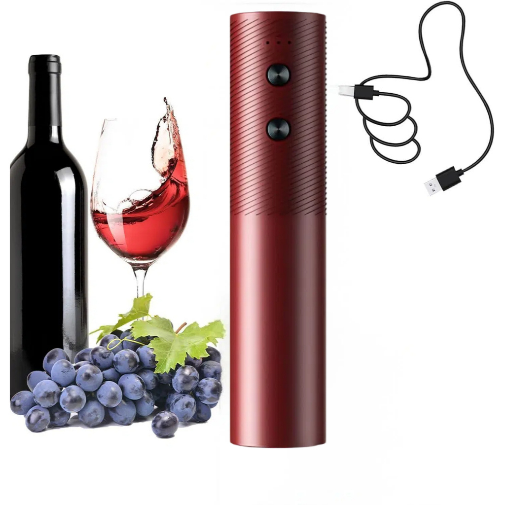 Abridor Elétrico Saca Rolha Automático Recarregável USB Abridor Automático de garrafa  Uso Doméstico e Bar
