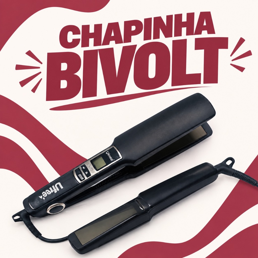 Chapinha 3 em 1 Prancha Babyliss Trionda Escova Secadora 2 em 1 Redonda e Quadrada