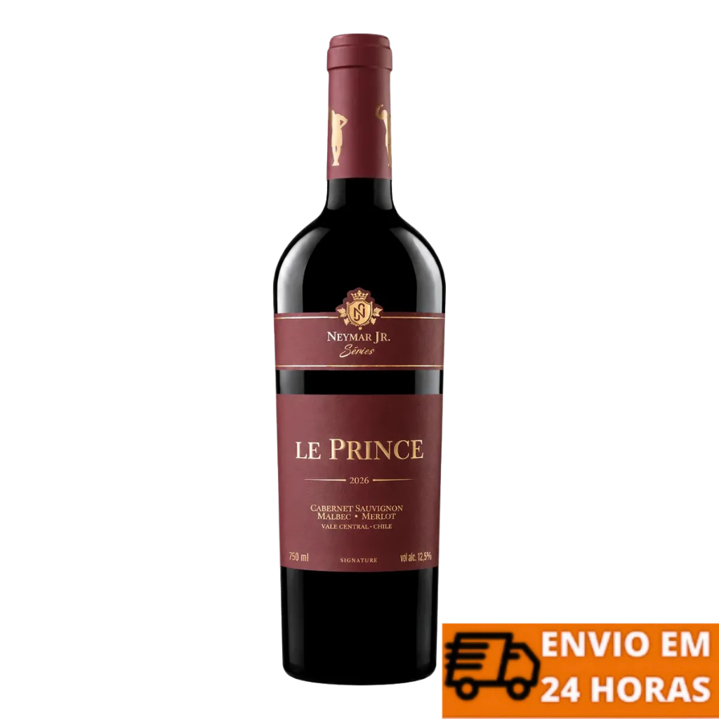Vinho Tinto Meio Seco Chileno Le Prince Neymar Jr 750ml
