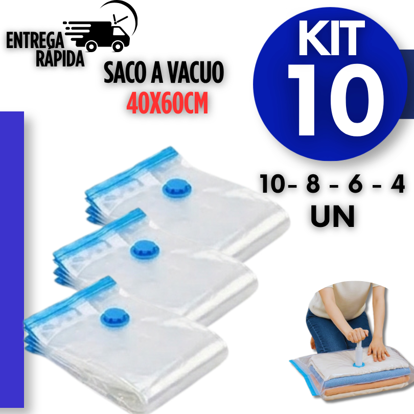 Saco a Vácuo 40x60cm Roupas Edredom Organizador Economia de Espaço Multifuncional Utilidades