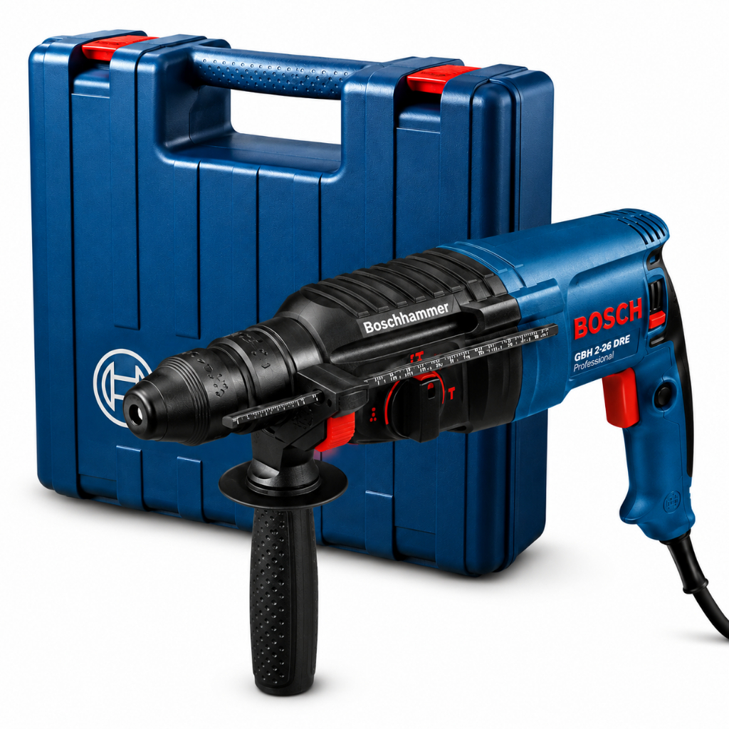 Martelete Perfurador GBH 2-26 DRE Bosch Rompedor SDS-Plus 800W com Maleta