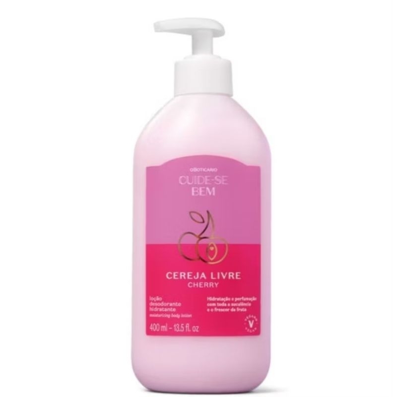 Loção Hidratante Corporal Cuide-se Bem Cereja Livre 400ml O Boticário