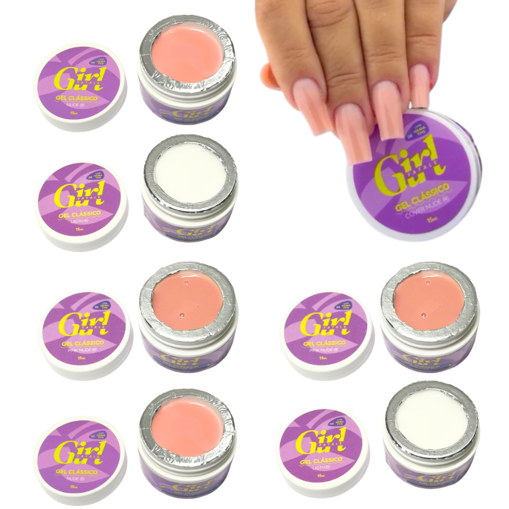 Gel Girl Fatale Led Uv 15ml Unhas Gel Acrigel Original Manicure Profissional