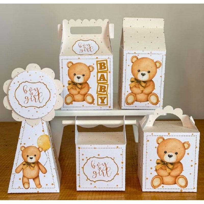 Kit Festa Chá Revelação Personalizado | Lembrancinhas | Caixinhas Personalizadas | Papelaria Personalizada
