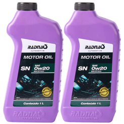 Kit 2L Óleo De Motor 0W20 API SN Sintético Radnaq 1 Litro