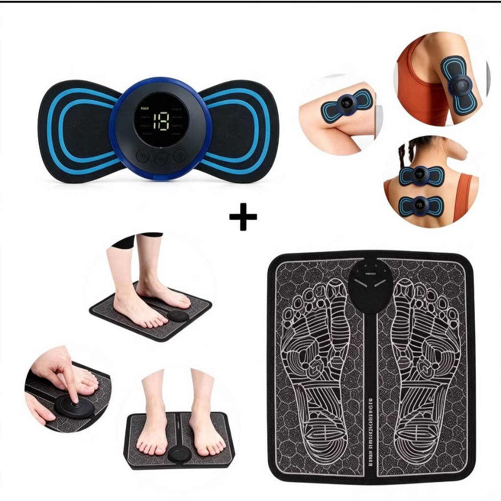 Kit Mini Massageador Elétrico Portátil Adesivo Mais Massagem E massageador de pé  sm-58