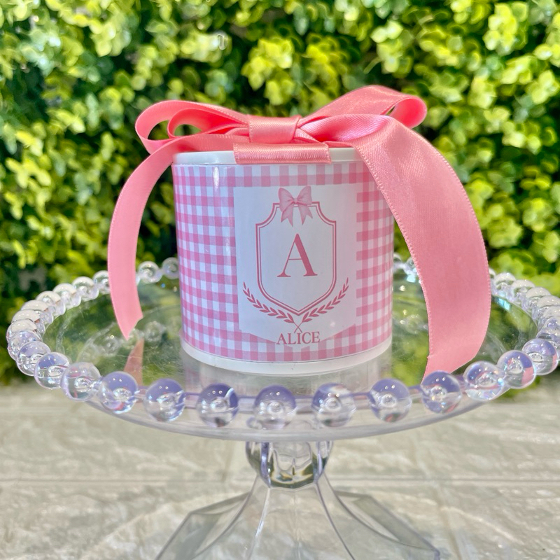 Kit Tubo Lata Personalizada Lembrancinha Batizado Maternidade Festa Infantil Casamento Chá  Bebê 5x6