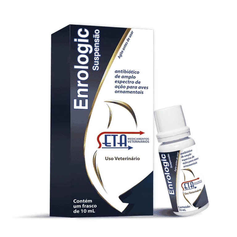 Seta Enrologic Suspensão 10ml Suplemento para Aves Ornamentais Enrofloxacino