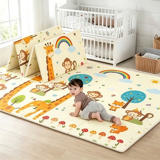TAPETE TATAME INFANTÍL 200cmx180cm x6mm Bebê Dupla Face Emborrachado