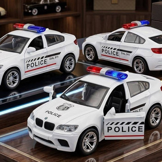 Carrinho Miniatura de Metal Carro Fricção Abre Portas BMW SUVS Policia Bombeiro Esportivo