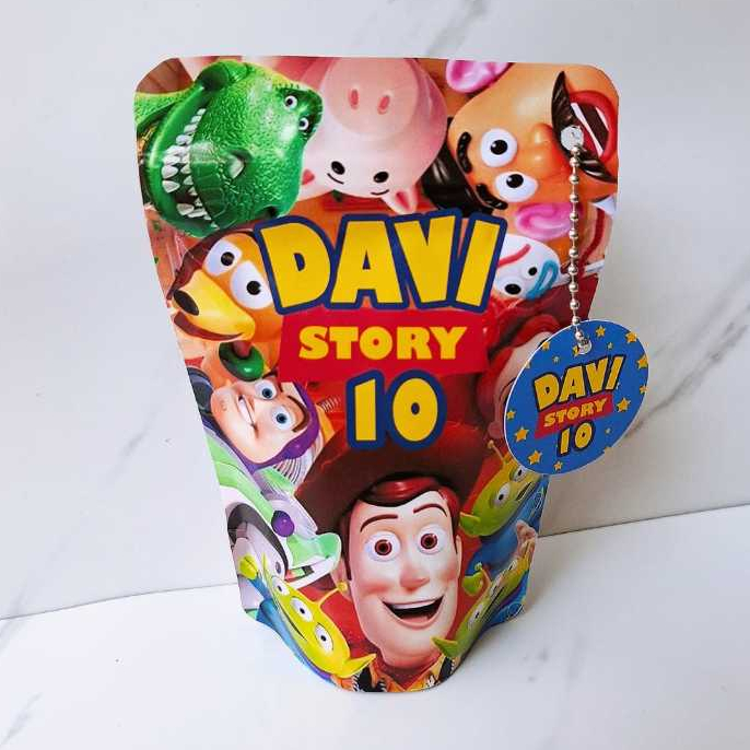 Saquinho Zip Lock Personalizado - Toy Story - Lembrancinha para aniversário - Lembrancinha para festa infantil