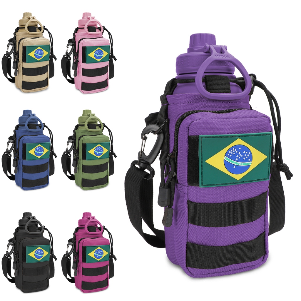 MODUS Garrafa Térmica 1000ML Inox 304 – Bolsa Tática Inclusa Conserva Quente e Frio Ideal para Trilha e Viagem