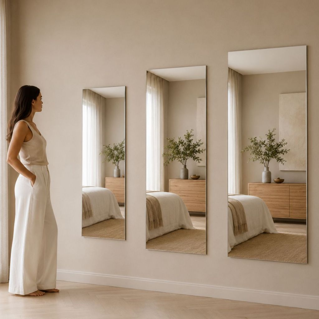 Espelho Lopazzi Retangular Grande Corpo Inteiro 100-120cm Polido Decoração Quarto Banheiro Sala Hall Closet Pinterest