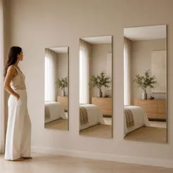 Espelho Lopazzi Retangular Grande Corpo Inteiro 100-120cm Polido Decoração Quarto Banheiro Sala Hall Closet Pinterest