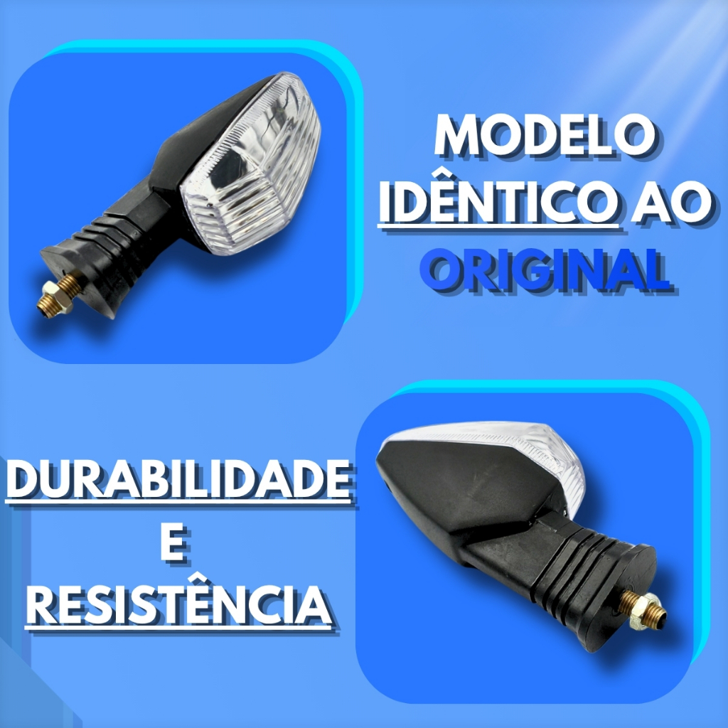 Kit 4 Pisca Seta Modelo Suzuki Yes 125 Todos Anos Cor Cristal Com Fiação — imagem 2 de 2