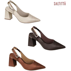 Scarpin Slingback Bebecê Salto Bloco