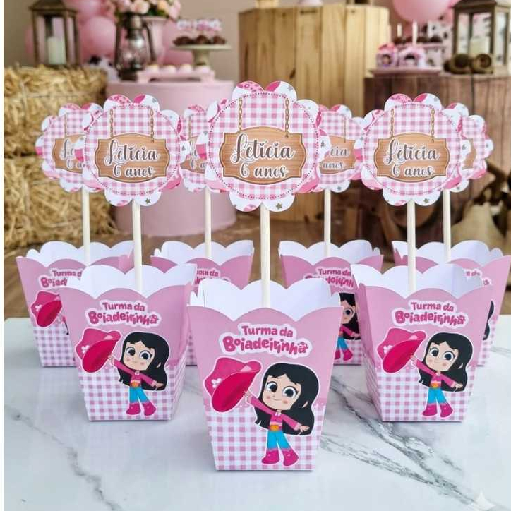 Cachepo - centro de mesa personalizado boiadeirinha- ana castela -Lembrancinhas-Pegue e Monte