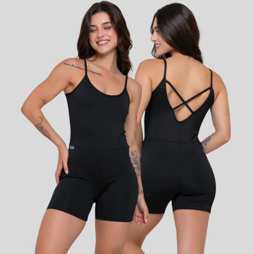 Macaquinho Fitness Feminino Zero Transparência Treino Academia Musculação Corrida Yoga — imagem 1