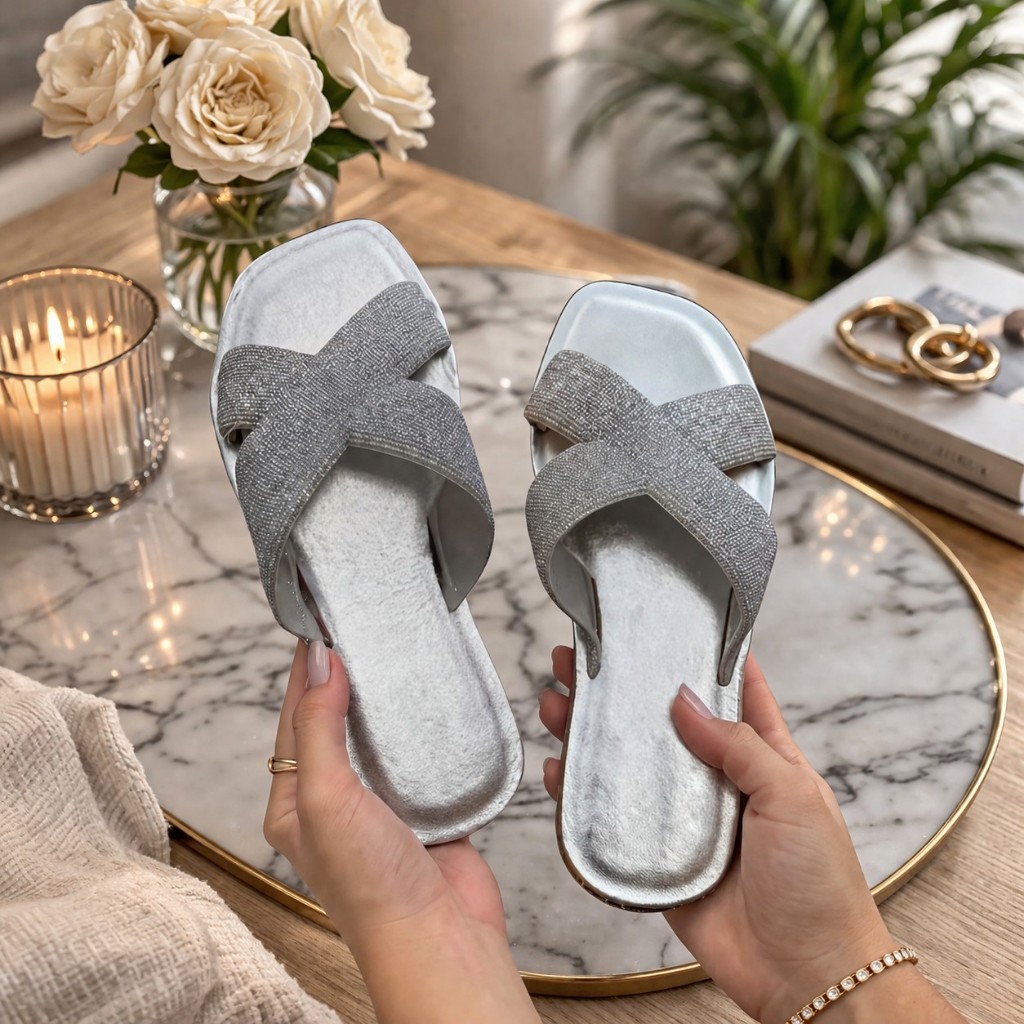 Sandália Feminina Rasteirinha Confortável e elegante Chinelo Antiderrapante