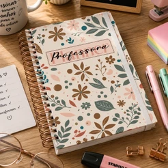 Agenda Da Professora Flores Planner Pedagógico Aulas Escola Planejamento