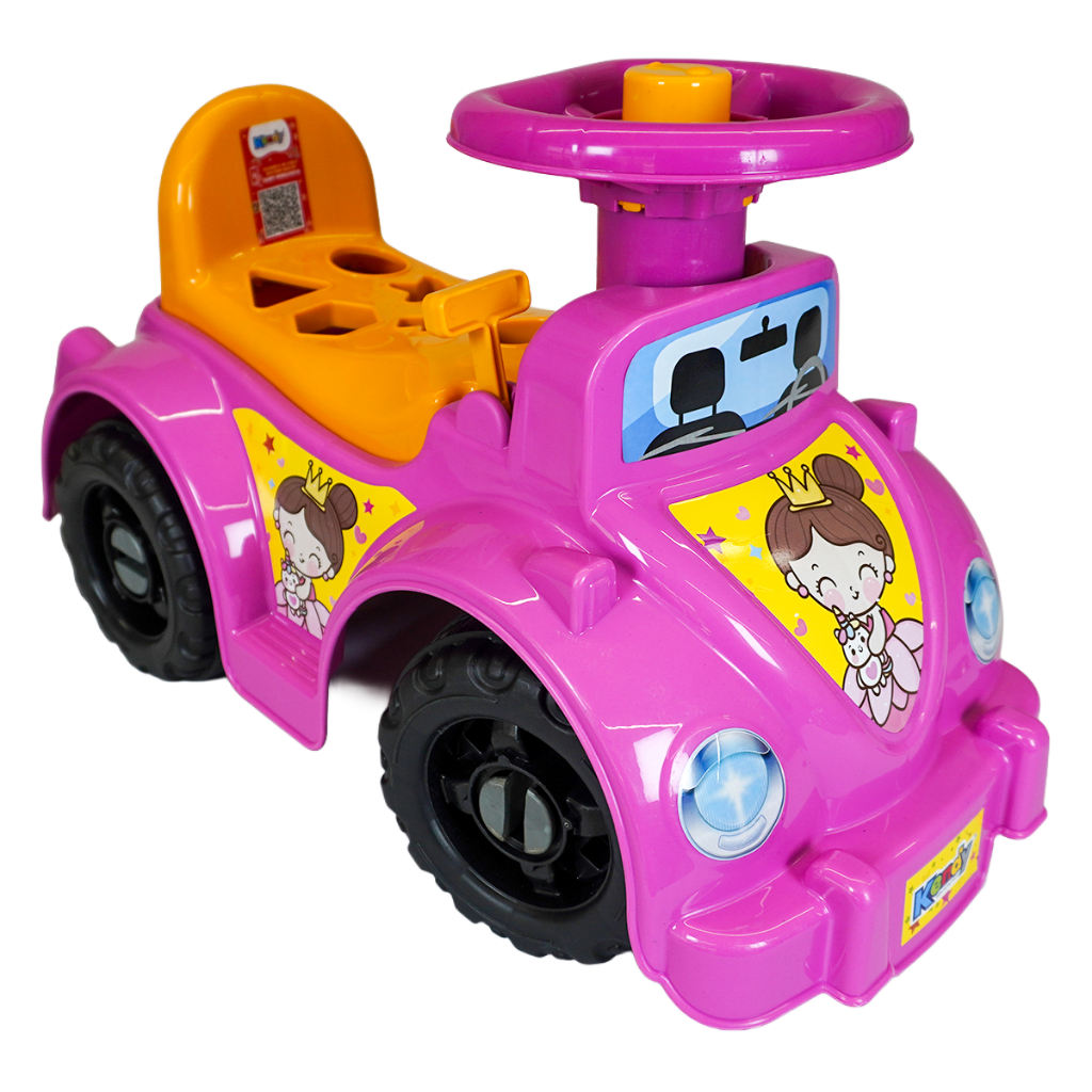 Quadriciclo Motoca Andador Educativo com Buzina, Volante e Peças Geométricas! Ce