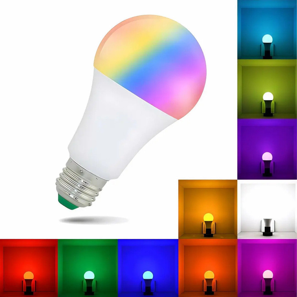 Lâmpada LED inteligente compatível com os sistemas AITEKSMART, SMARTLIFE e Tuya - Soquete E27, RGB, 15W
