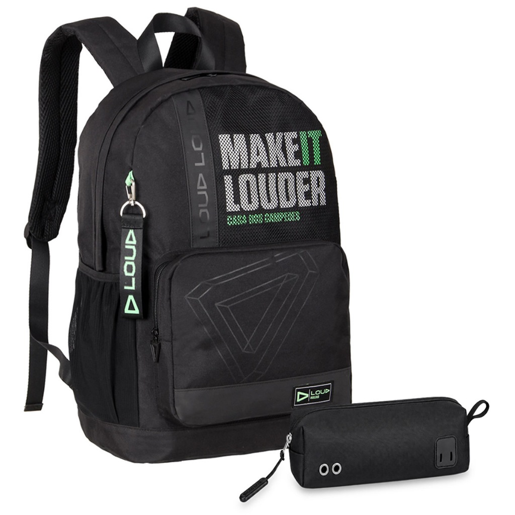 Kit Mochila Estojo Loud Gamer Reforçada Resistente Licenciada — imagem 2 de 2