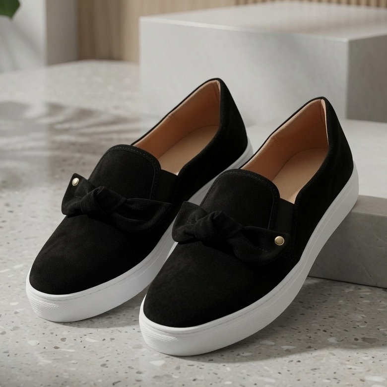 Tênis Feminino Slip On Casual Confortável Macio Calce Fácil Branco Enfermeira Área Saúde IA54 — imagem 2 de 2