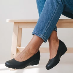 Sapato Modare Feminino Ortopedico Anabela Ultraconforto Macio Flexivel Salto Baixo Original