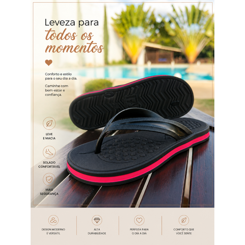 Chinelo Ortopédico para Esporão E Fascite Plantar Original