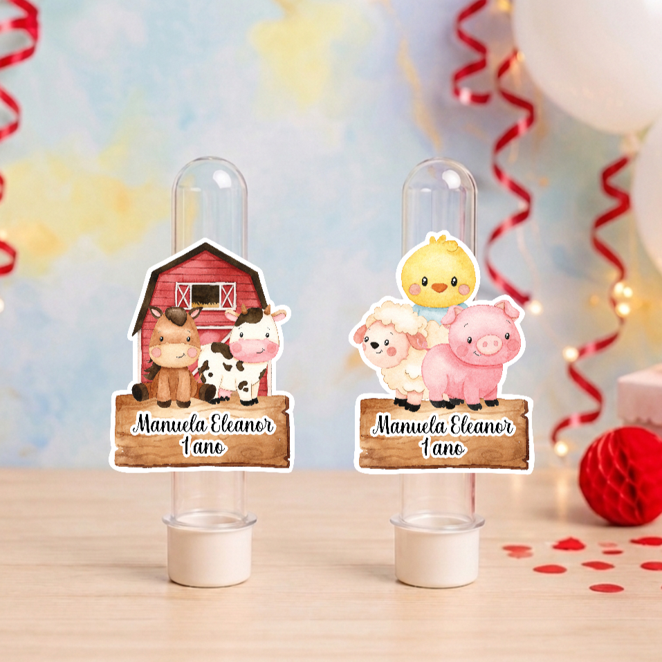 Aplique para Tubete Fazendinha | personalizado | festa | lembrancinha | kit