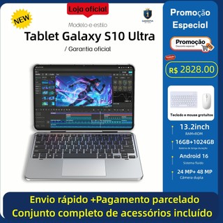 Tablet Galaxy S10 UItra de 13,2 polegadas, 2 em 1, taxa de atualização de 120 Hz, compatível com o modo PC, jogos em 4K,