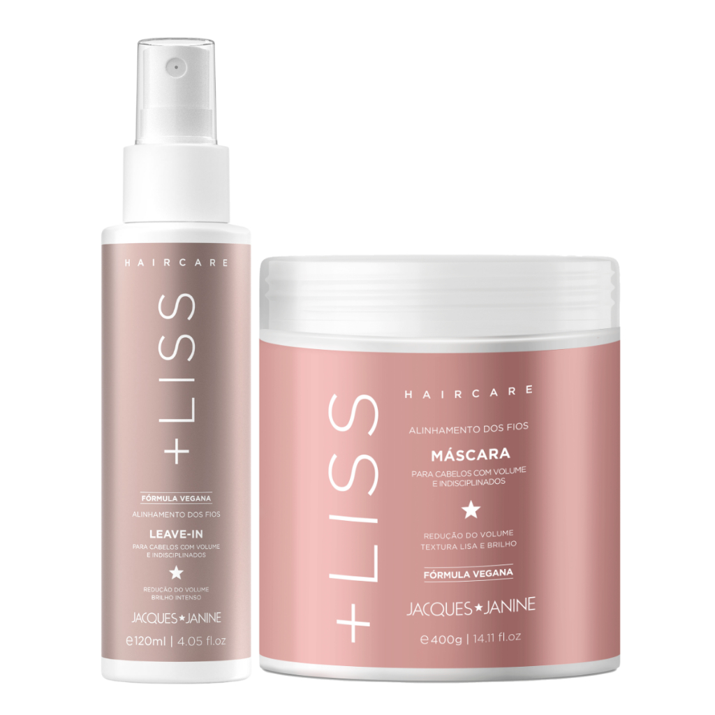 Kit Jacques Janine Liss Máscara Hidratação 400g + Spray Finalizador Alinhamento 