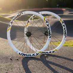 Roda Vmaxx Aro 24 DH | 36Furos Freio A Disco ou Freio V-Brake | Cubo Esfera ou Cubo Rolamento | Cores Preto e Branco