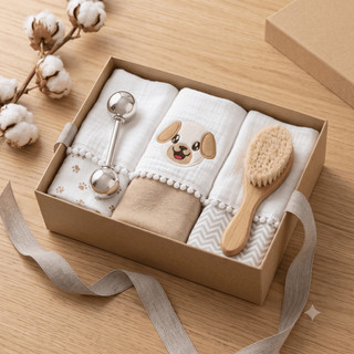 Kit Fraldinhas De Boca Paninho Para Bebê 3 Peças Menino 100% Algodão Miguel Baby Enxovais