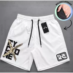 Short Bermuda Tactel Masculina Estampado Cyclon Estilo Mauricinho Treino Esporte Academia Verão
