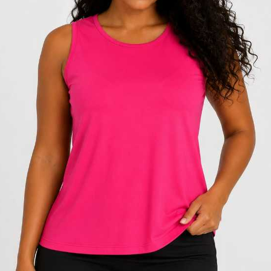Bata Regata Feminina Viscolycra Básica Pink Blusa Verão Confortável Academia Casual Leve