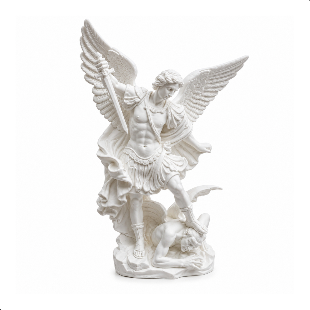 Imagem São Miguel Arcanjo 3D em PLA Premium 15cm Decoração Religiosa Católica Presente