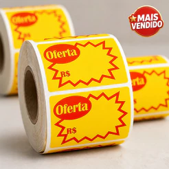 510 Etiqueta Adesiva Splash Oferta Imperdível Promoção Loja Mercado Rolo