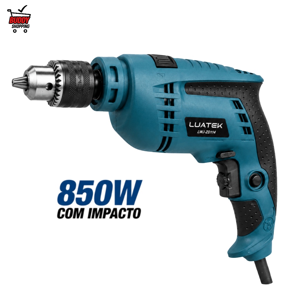 Furadeira Eletrica de Impacto Profissional 850W Mandril 13mm 1/2 Pol 110V 220V