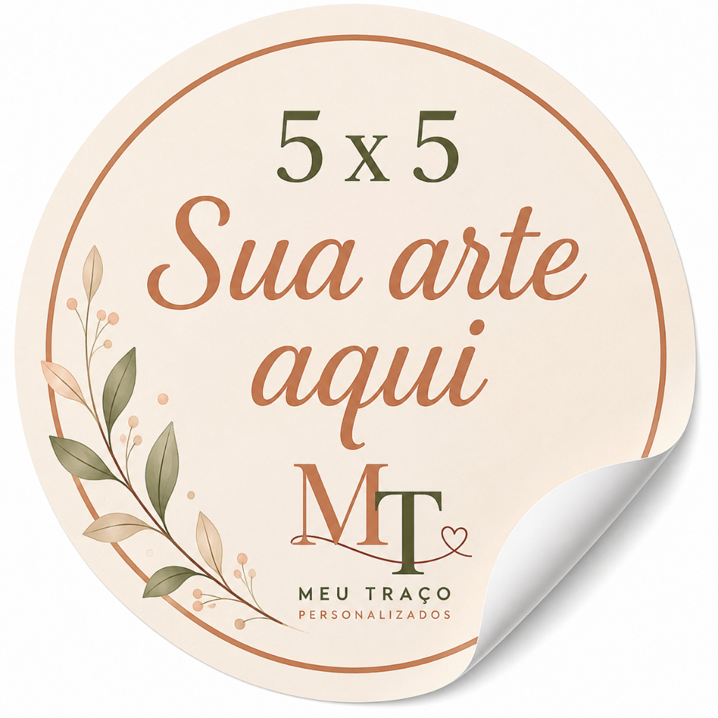 Etiquetas adesivas personalizadas - 120 unidades