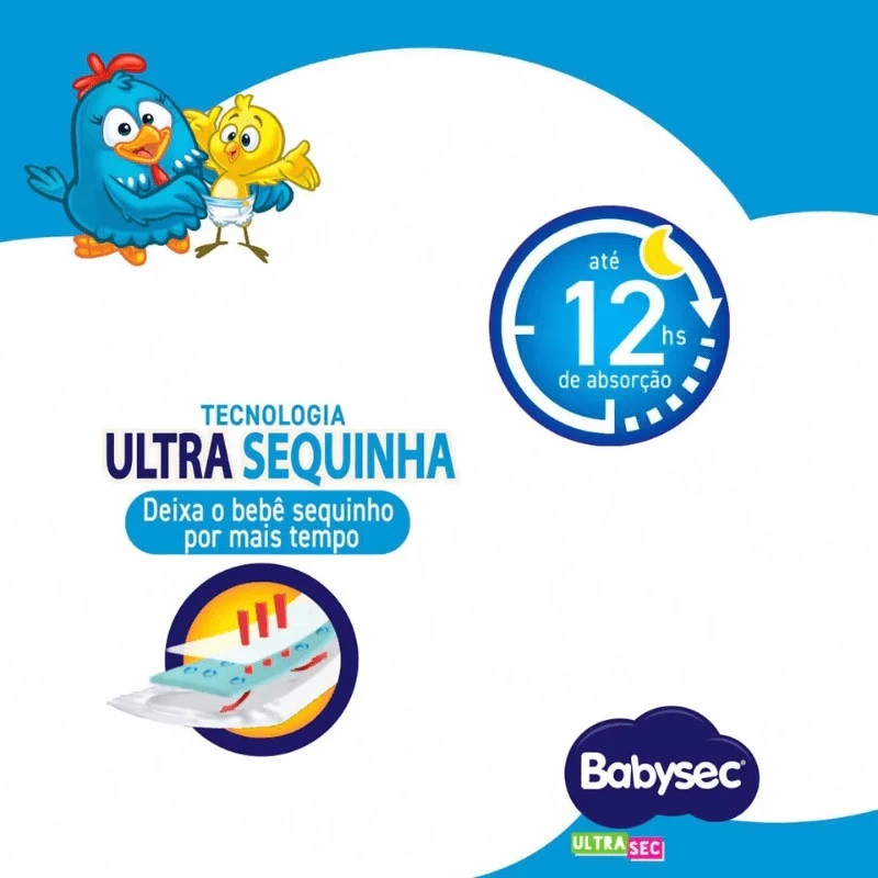 Fralda Babysec Hiper Galinha Pintadinha XG 56 Unidades · foto 2
