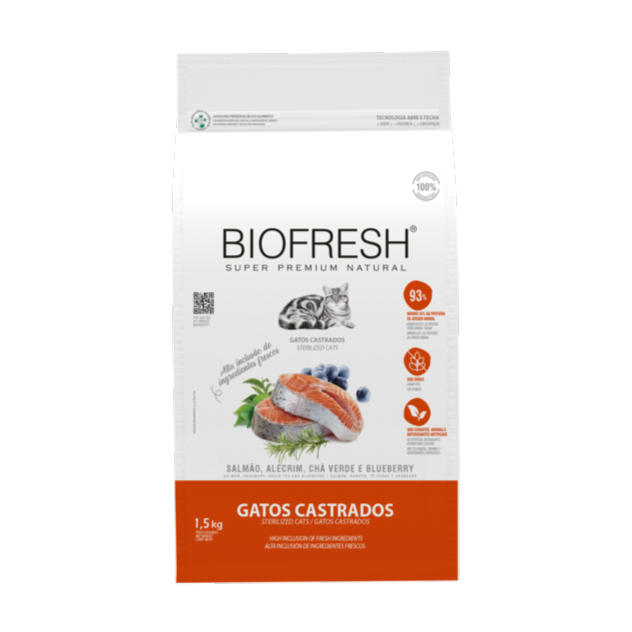 Racao Gatos Biofresh Castrados 1,5kg